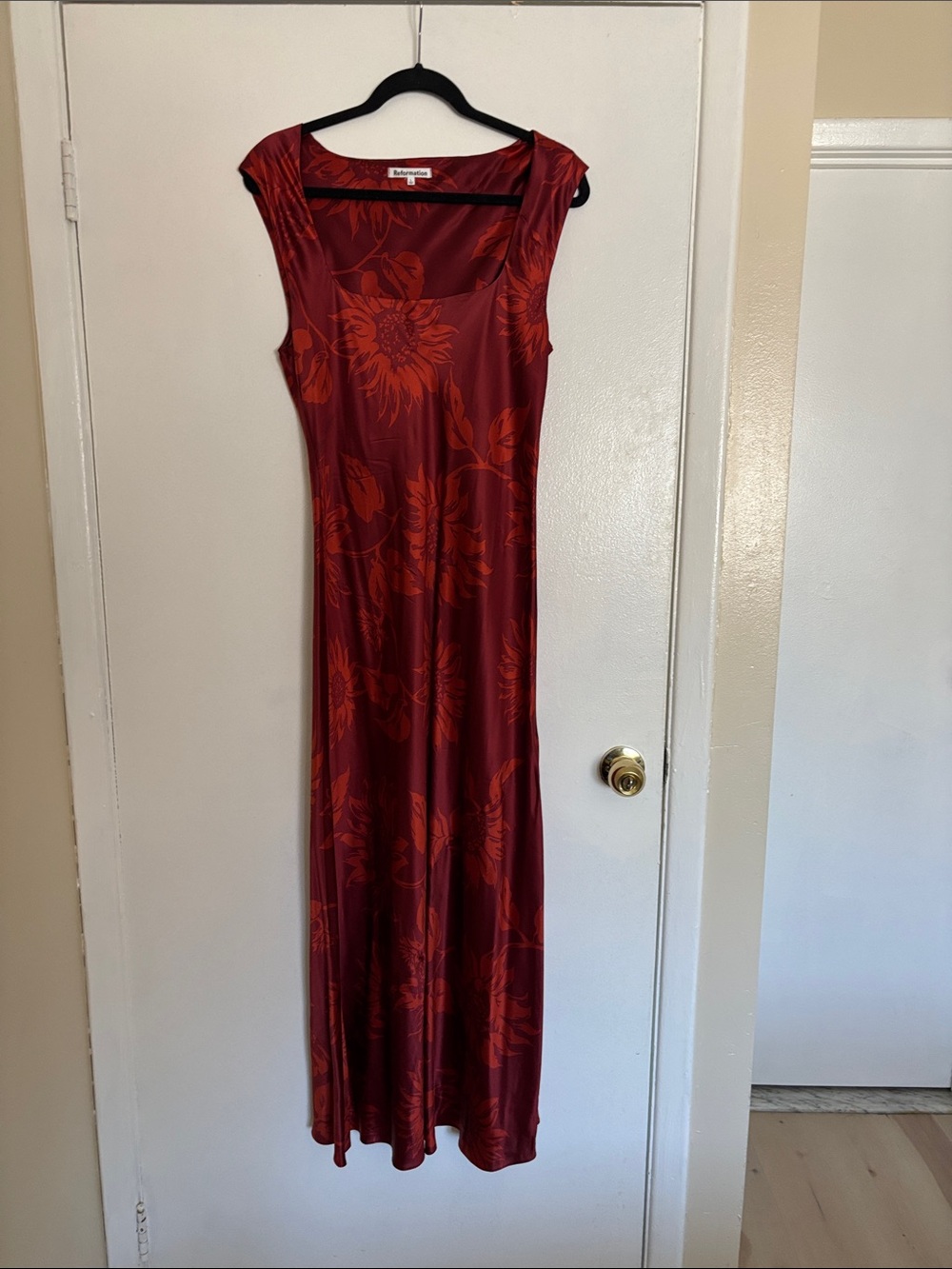Reformation Hendrix Silk Midi Dress - L - Picture 3 of 5